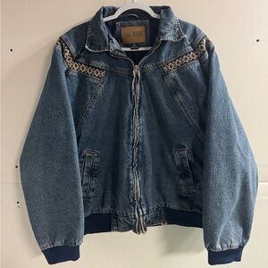 Vintage Canyon Guide Outfitters Quilted Carhartt style Lined Denim Jacket